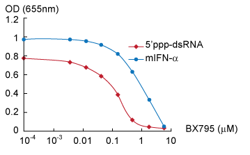 B16-Blue IFN-alpha/beta cells were incubated with varying concentrations of BX795