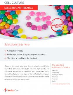 InvivoGen's product flyer on Selection Antibiotics