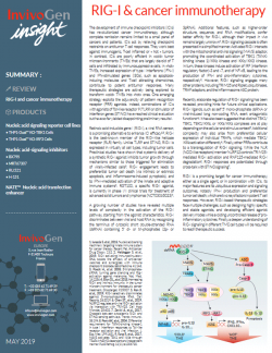InvivoGen Insight Newsletter - RIG-I & cancer immunotherapy
