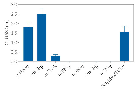 Response of B16-Blue™  IFN-α/β cells to a panel of cytokines