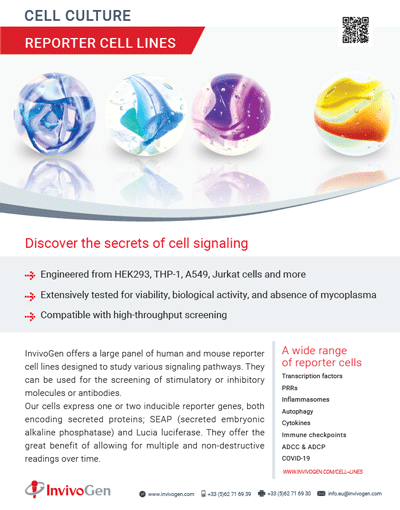 Reporter cell lines Flyer InvivoGen