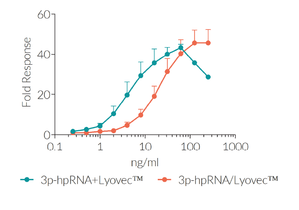 A549-Dual™ cell stimulation with 3p-hpRNA/LyoVec™