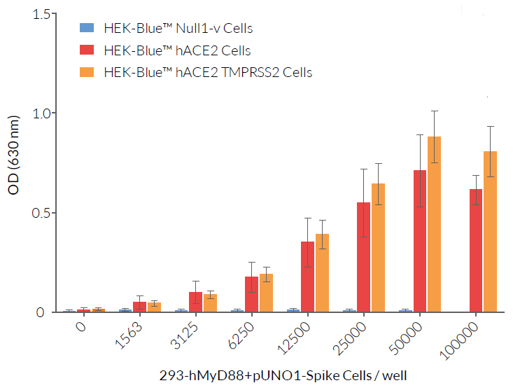 Assessing cell fusion with 293-hMyD88-Spike Cells