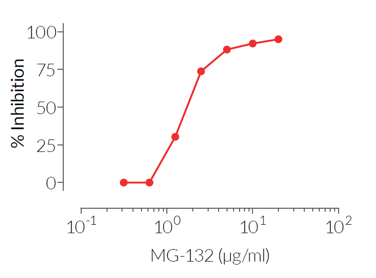 MG-132 dose-dependent inhibition of the 26S proteasome