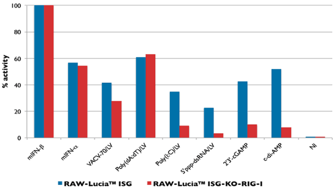 IRF induction in RAW-Lucia™ ISG-KO-RIG-I