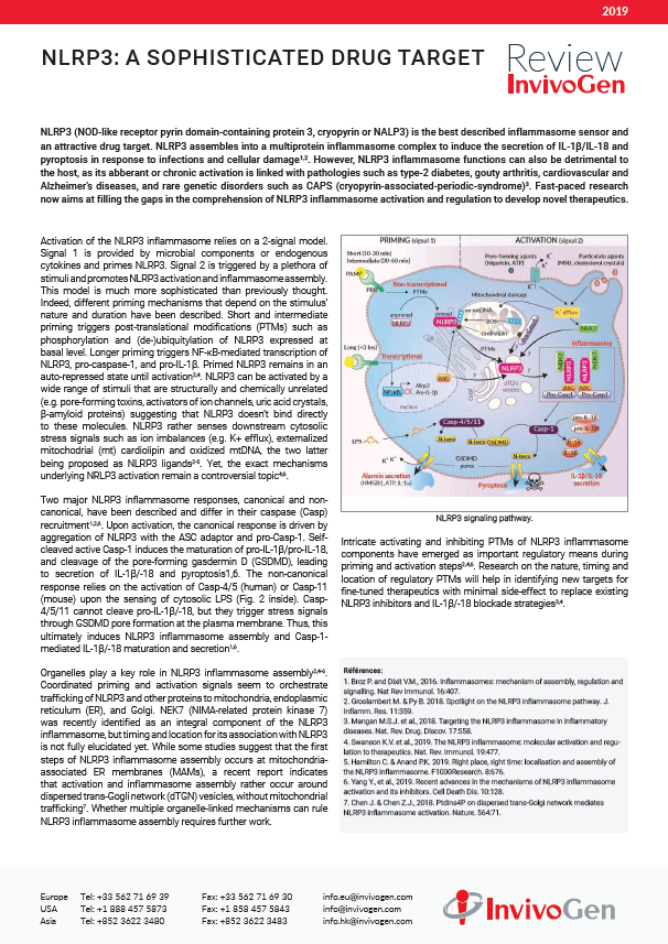 Review InvivoGen - NLRP3: a sophisticated drug target