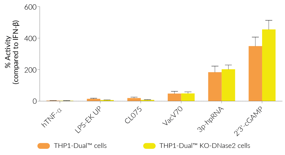Functional validation of DNASE2 knockout (IRF response)