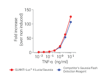 Flash detection of secreted Gaussia
