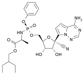 Chemical structure of remdesivir