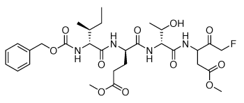 Chemical structure of Z-IETD-FMK