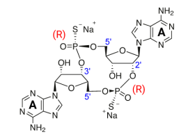 Chemical structure of ADU-S100 / 2’3’-c-di-AM(PS)2 (Rp,Rp)