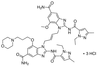 Chemical structure of diABZI trihydrochloride