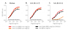 ELISA with Anti-CoV2RBD-(cas or imd)-mIgG2a mAbs