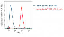 PD-1 overexpression on Jurkat-Lucia™ TCR-hPD-1 cells
