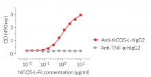 ELISA detection of hICOS-L-Fc