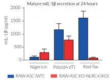 Functional validation of LFn-Rod using RAW-derived cells